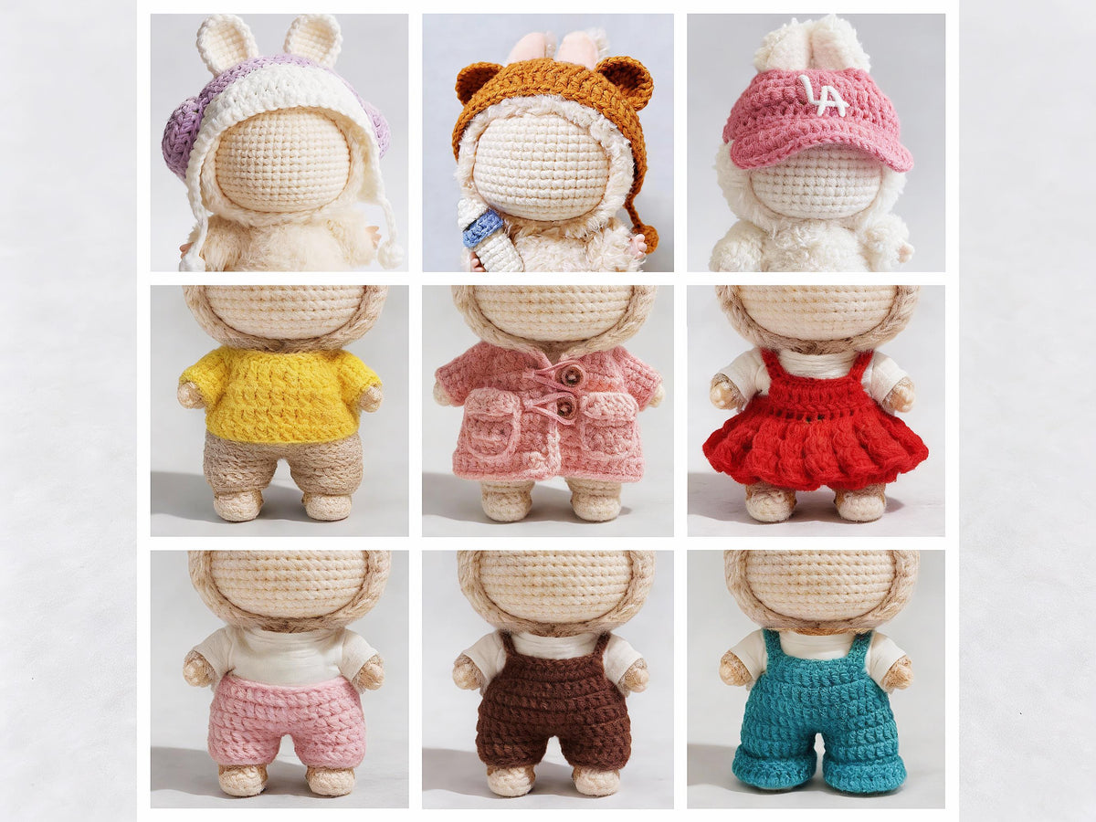 Doll Essential Wardrobe Crochet Pattern Bundle