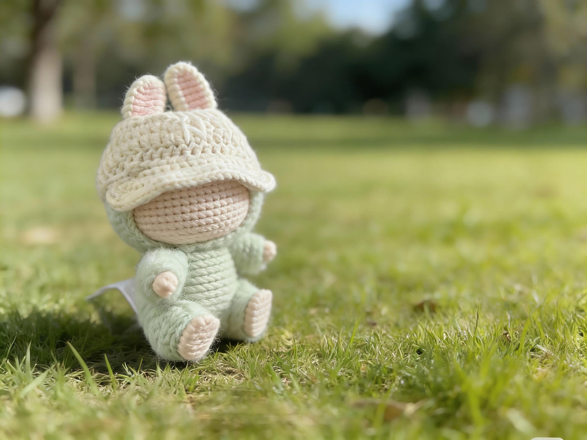 Bunny Baseball Cap Crochet Pattern