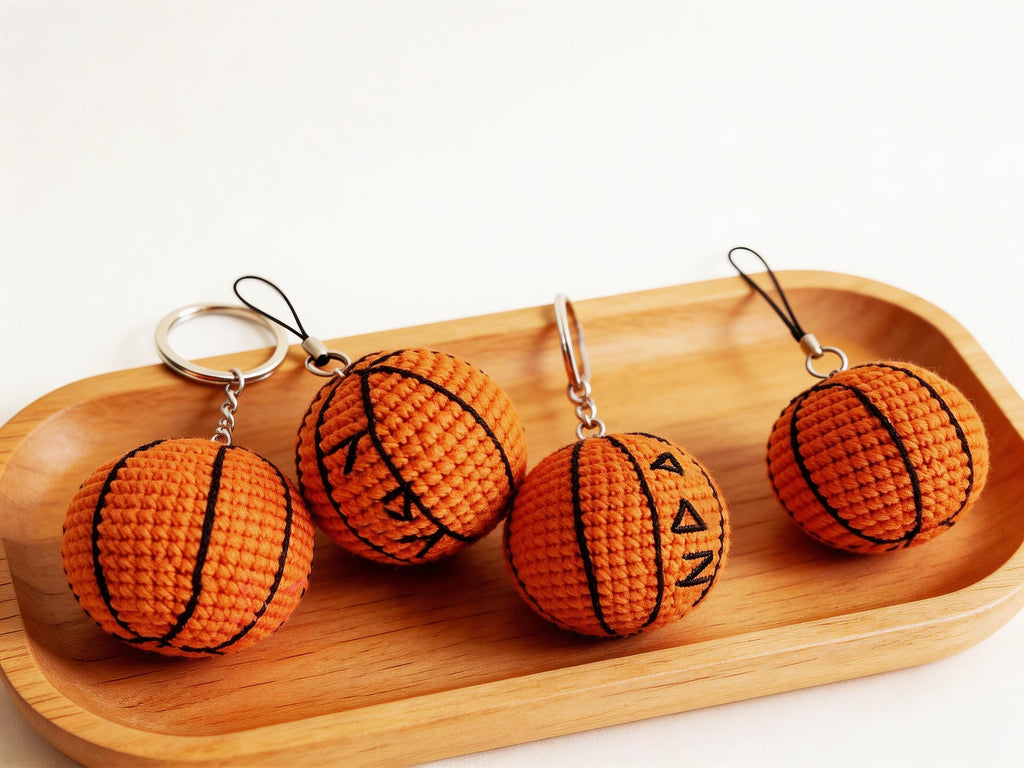 Basketball Keychain Crochet Pattern