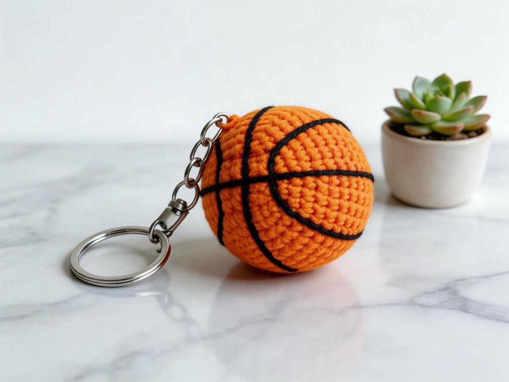 Basketball Keychain Crochet Pattern