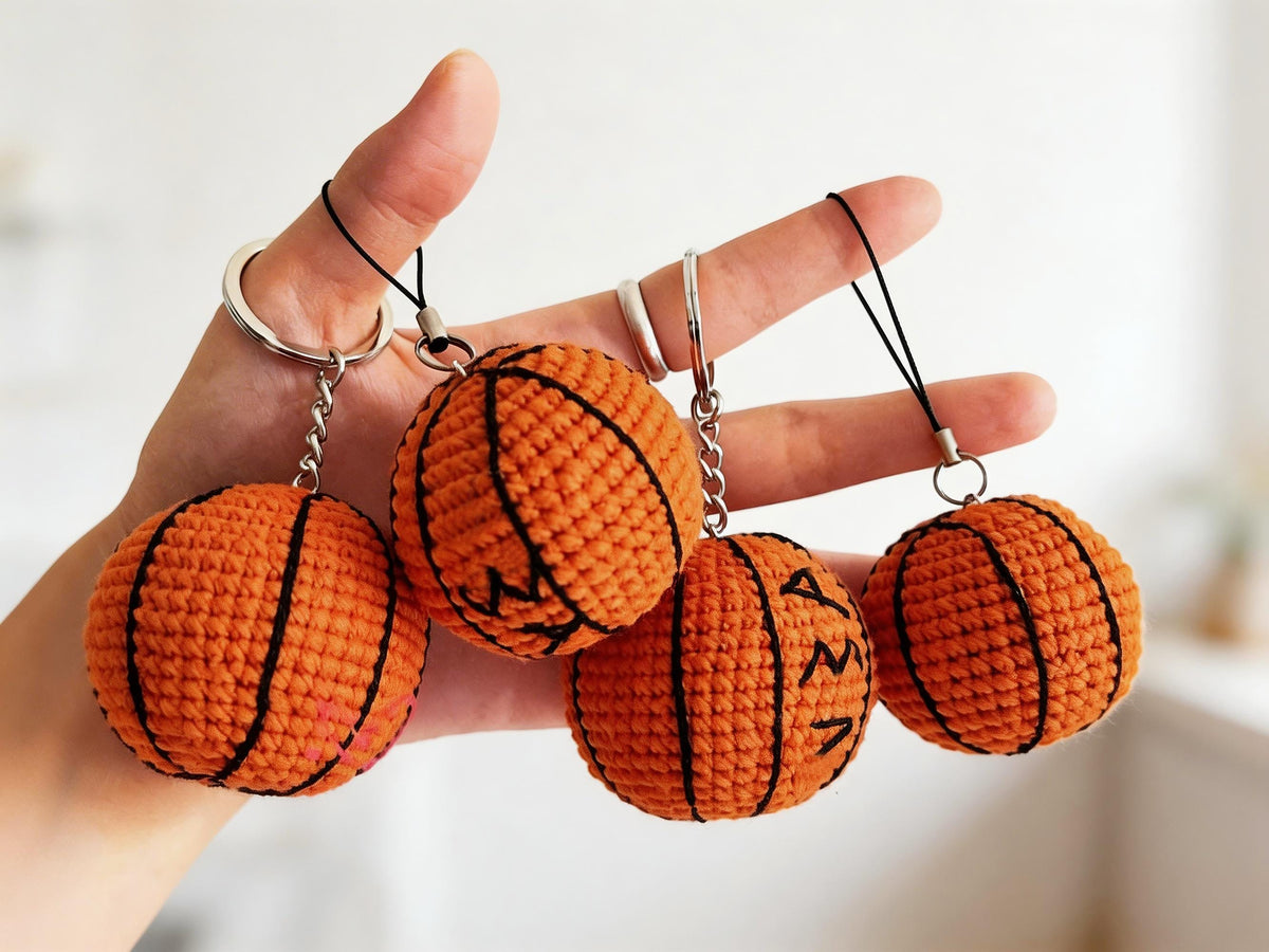 Basketball Keychain Crochet Pattern