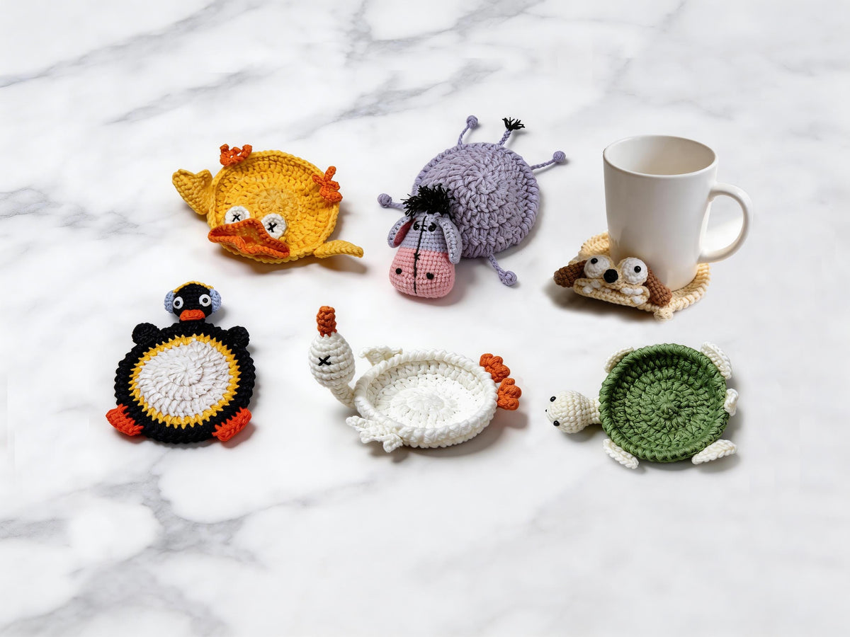 10-in-1 Animal Coaster Crochet Pattern Bundle
