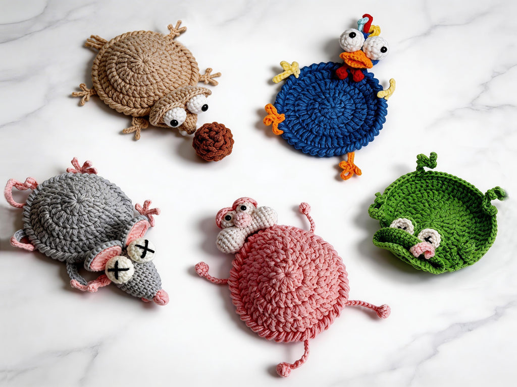 16-in-1 Animal Coaster Crochet Pattern Bundle
