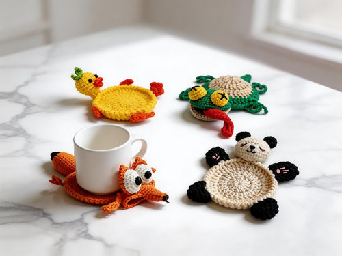 10-in-1 Animal Coaster Crochet Pattern Bundle