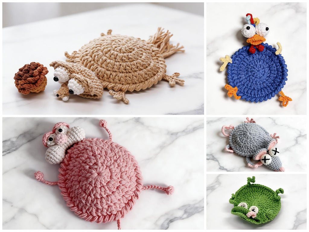 20-in-1 Animal Crochet Coaster Pattern Bundle