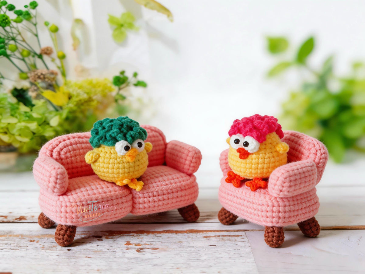 Chick Sofa Crochet Pattern Bundle