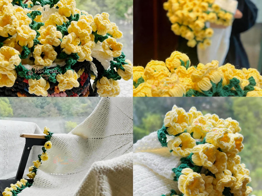 Flower Bouquet Blanket Crochet Pattern