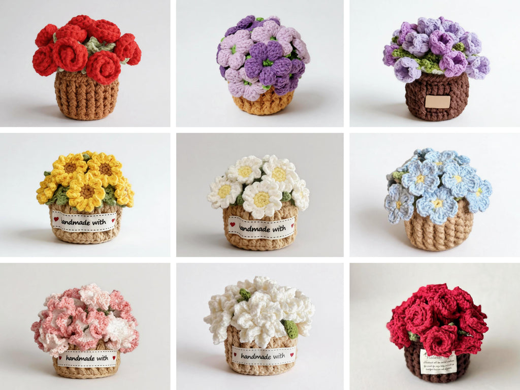 Flower Coaster Pot Crochet Pattern