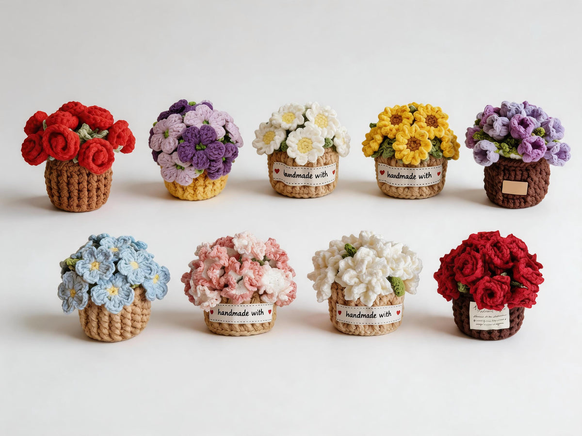 Flower Coaster Pot Crochet Pattern