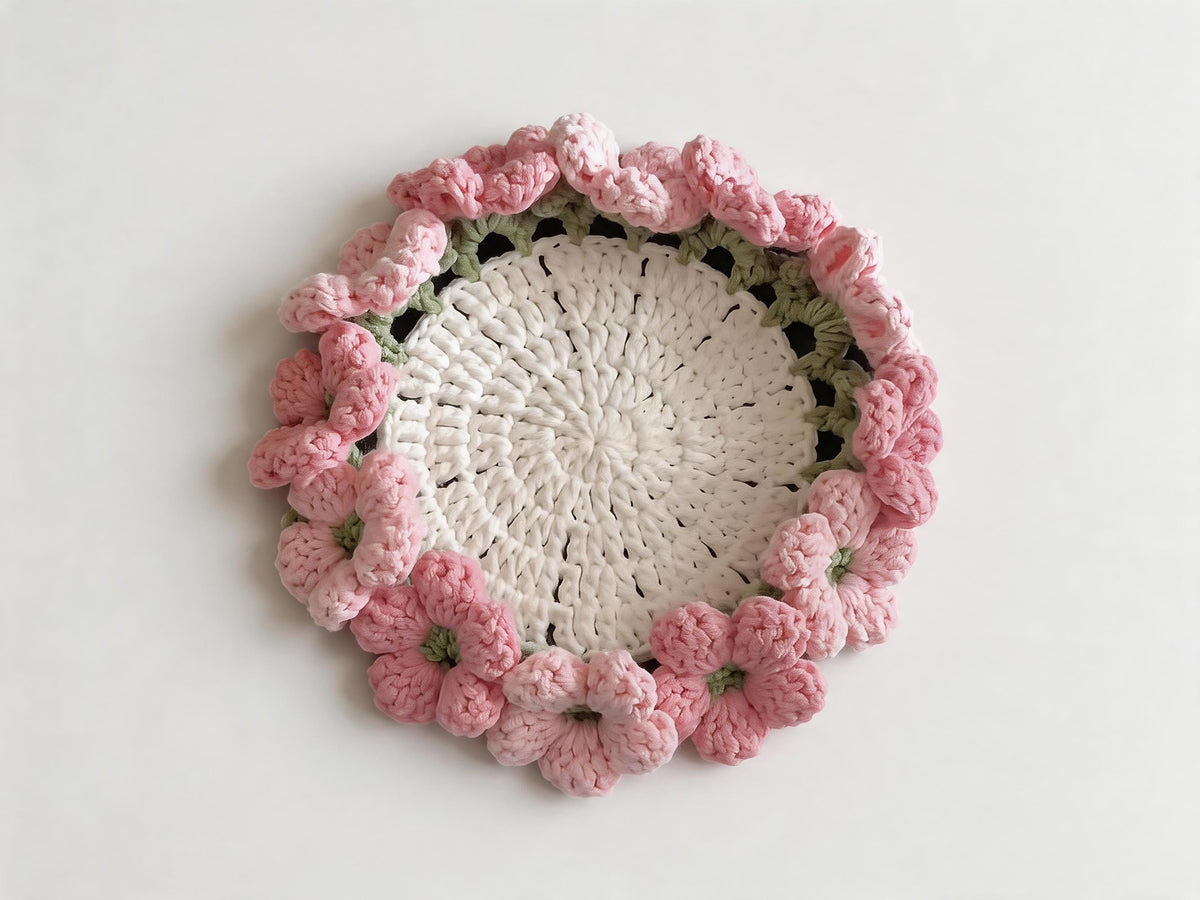 Hydrangea Coaster & Bouquet Blanket Crochet Pattern