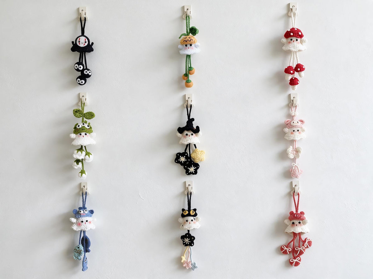 Halloween Ghost Car Charm Crochet Pattern