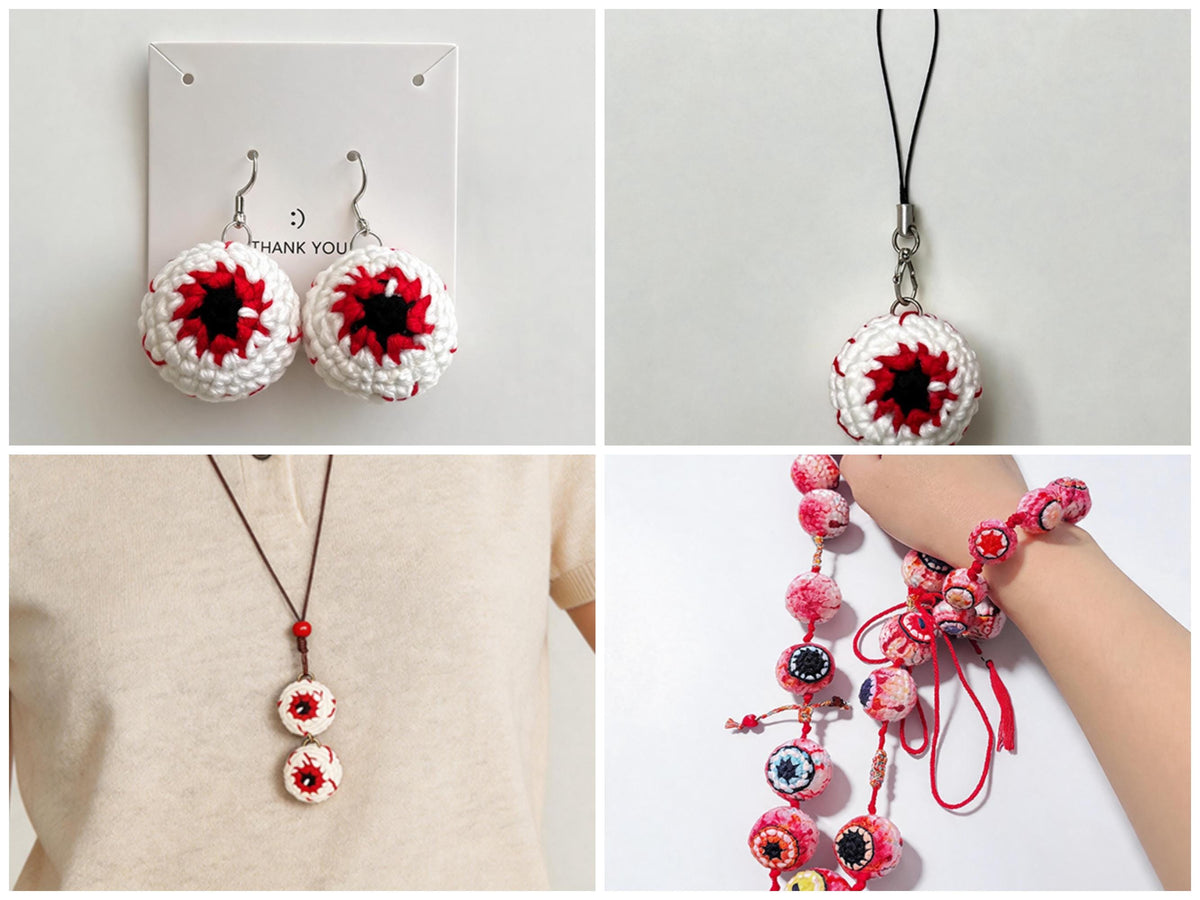 Creepy Eyeball Accessories Crochet Pattern