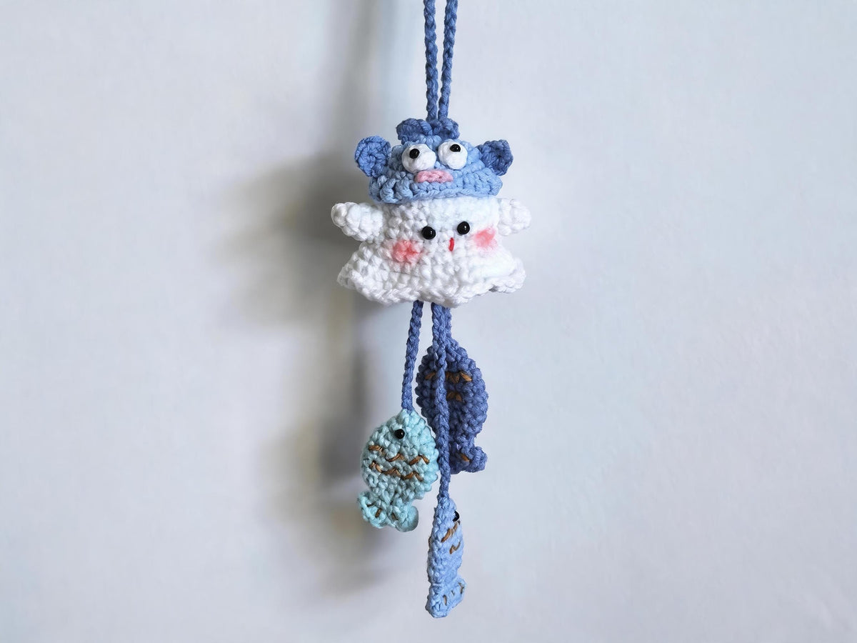 Halloween Ghost Car Charm Crochet Pattern