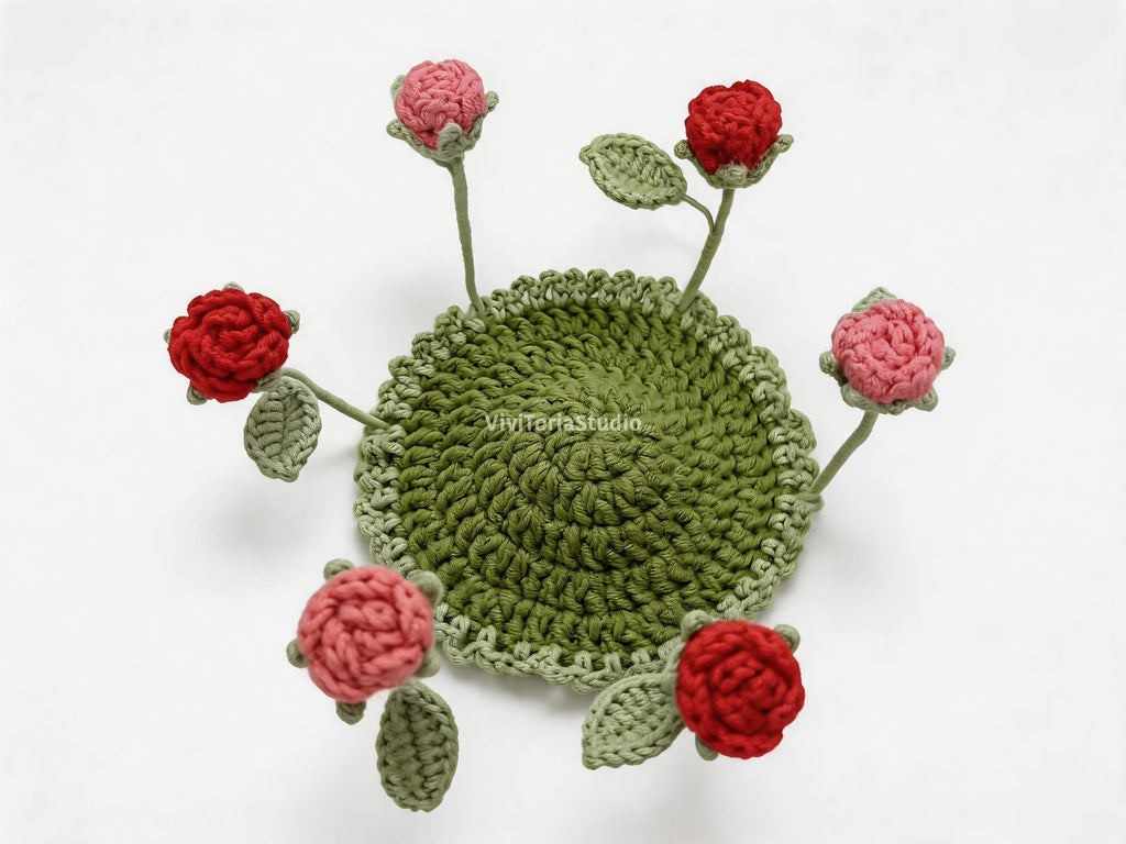 Blooming Pop-Up Coaster Crochet Pattern