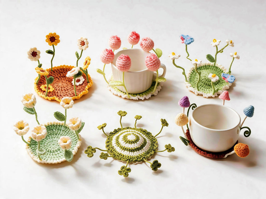 6-in-1 Blooming Flower Coaster Crochet Pattern
