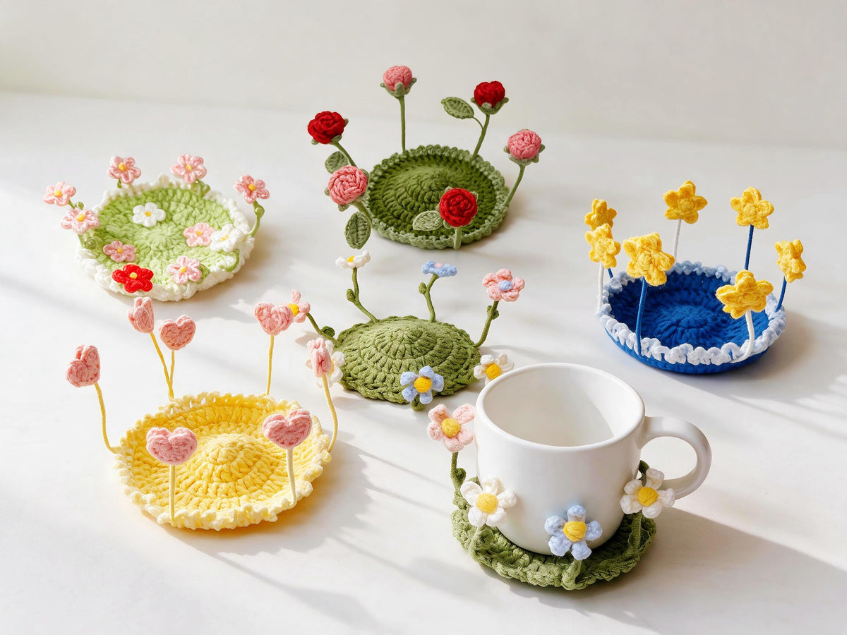 Blooming Pop-Up Coaster Crochet Pattern
