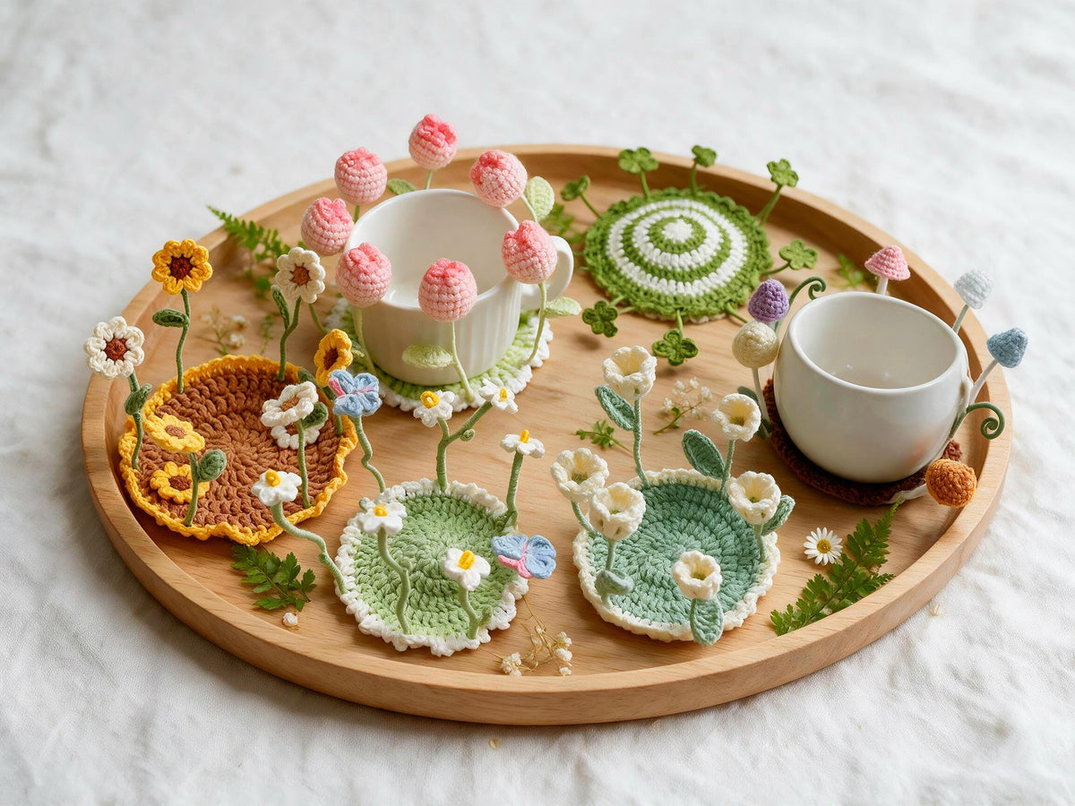 6-in-1 Blooming Flower Coaster Crochet Pattern